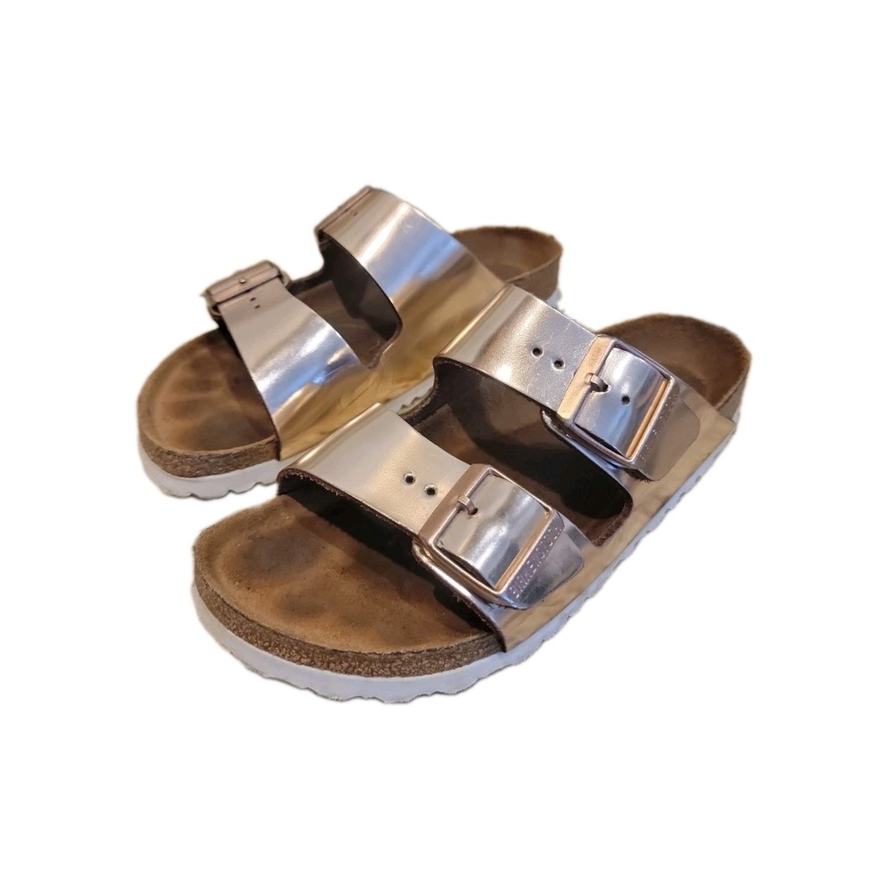 Birkenstock Metallic Copper Sz 37 Arizona Soft Footbed Sandals  Women's 6